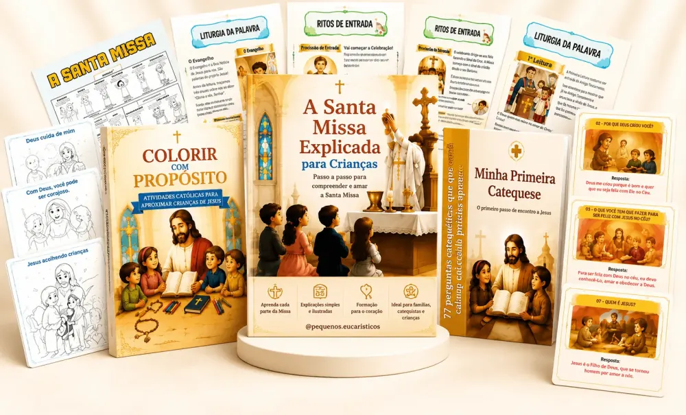 Kit completo A Santa Missa Explicada para Crianças